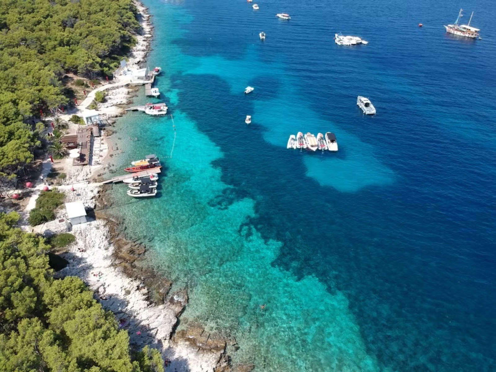 Boats along the Croatian coast